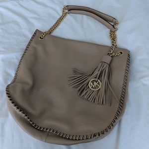 Tan Michael Kors leather hand bag